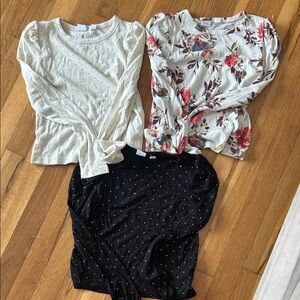Gap Floral and Polka Dot Long Sleeve Tops